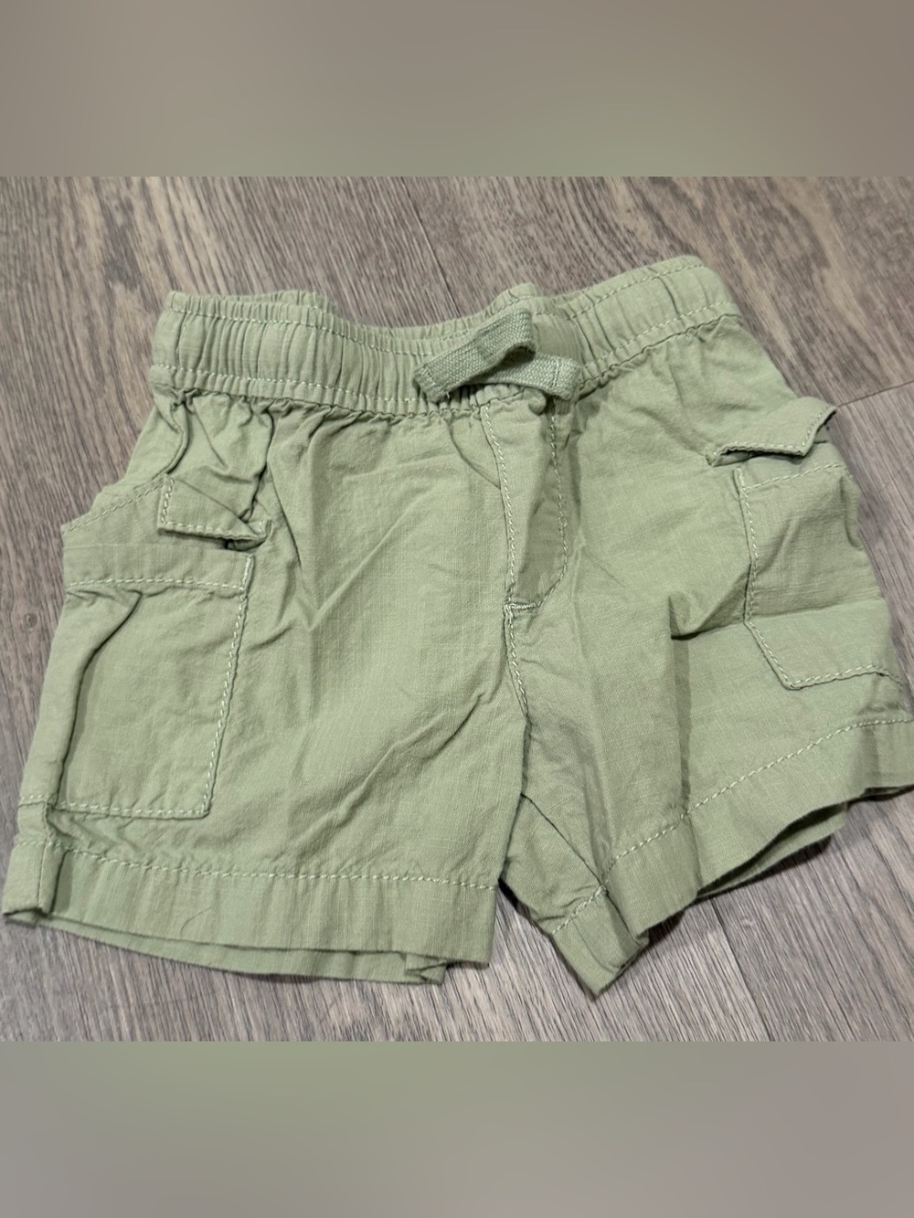 Baby B’gosh Baby Boy’s Light Green Pull On Cargo Shorts Size 12 Months